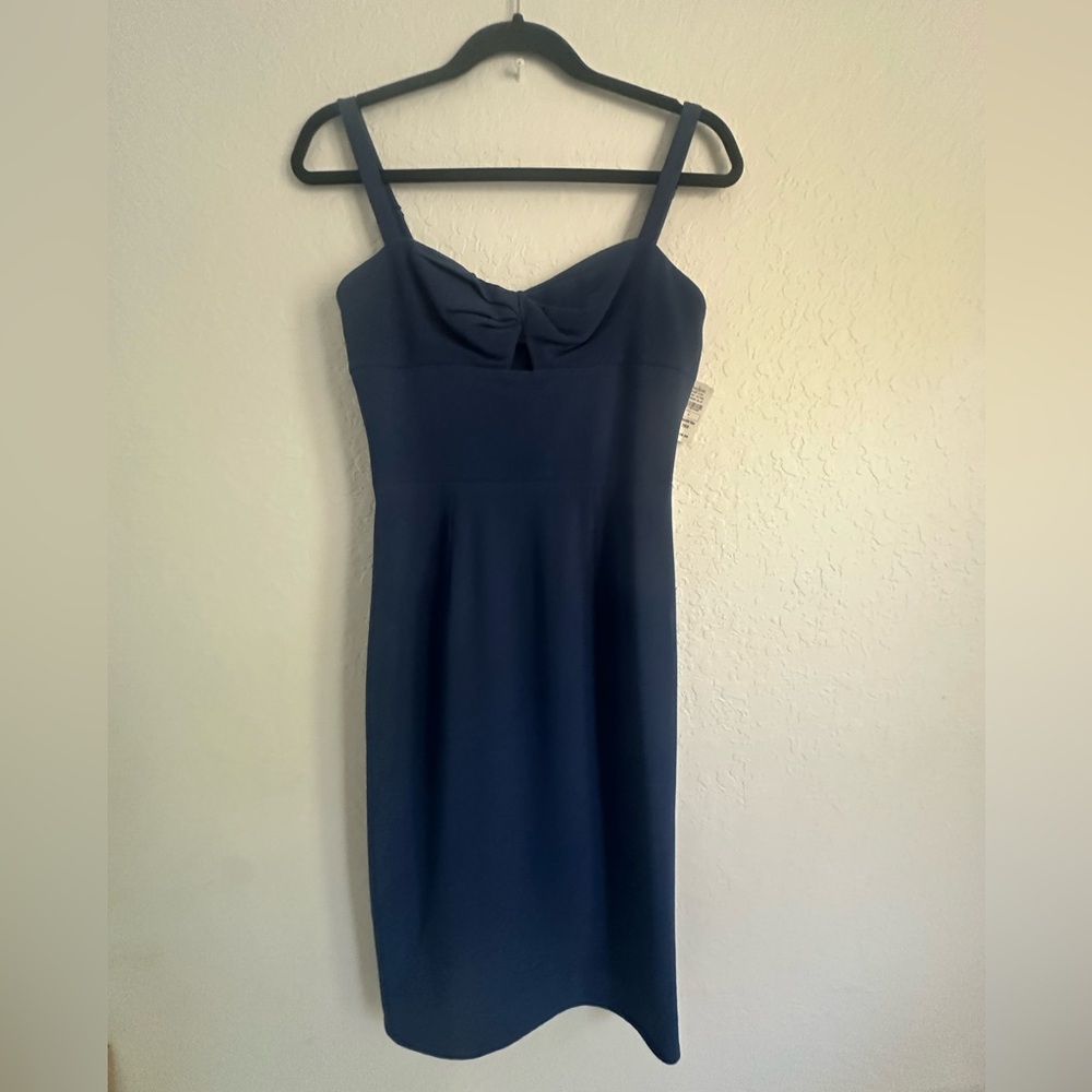 Dress the Population Blue Sheath Midi Dress Sweetheart Neckline Small - Picture 5 of 7